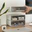 Storage Box White Brown Desktop Stackable Two Grids Drawer Office Organiser Stor Carousel 4