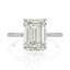 PANSYSEN Sterling Sier Emerald Cut High Carbon Diamond gemstone Wedding Rings... Carousel 2