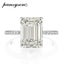 PANSYSEN Sterling Sier Emerald Cut High Carbon Diamond gemstone Wedding Rings... Carousel 3