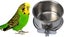 Pet Bird Food Feeding and Drinking Hanging Cup Clamp Holder Stainless Steel H... Carousel 2