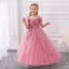 Off-shoulder Long For Girls Kids Flower Embroidered Wedding Gown Host Perform... Carousel 5
