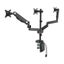 Loctek Pro Mount, 10"-30" Triple Gas Spring Monitor Stand - Aluminum Arm - Black Carousel 7