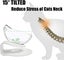 Raised Cat Bowl with Stand, 15o Tilted Cat Bowls for Kittens Elevated Cat Bow... Carousel 6