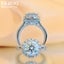 Real 2ct Moissanite Rings Sterling Sier Excellent Round Cut Pass Test Diamond... Carousel 3