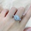 Real 2ct Moissanite Rings Sterling Sier Excellent Round Cut Pass Test Diamond... Carousel 5