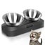 Stainless Steel Cat Food Bowl, 15-Angle, Ergonomic Design Reduces Vomiting Carousel 3