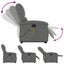 Electric Stand Up Massage Recliner Chair Dark Grey Fabric Txbpaao Carousel 6