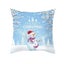 Anyhouz Pillowcase Sky Blue Snowman Christmas Winter Cotton Polyester Cushion... Carousel 1