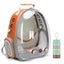 with Stand Perches and Water Food Cups, Space Capsule Astronaut Clear Bubble Win Carousel 8