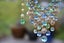 Vintage 50s cut crystal blue green turquoise ab beads and faux pearl choker bib Carousel 3