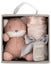 Little Linen: Little Bamboo Plush Blankie Set - Dusty Rose Carousel 2