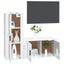 2 Piece Tv Cabinet Set Glossy Look White Engineered Wood Tonnixn Carousel 6