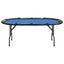 10-player Folding Poker Table Blue 206x106x75 Cm Nbabt Carousel 3