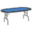 10-player Folding Poker Table Blue 206x106x75 Cm Nbabt Carousel 5