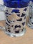 Vintage Art Deco Nude Lady Handle Cobalt Blue Glass with Crome Dragons Tankards Carousel 8