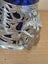 Vintage Art Deco Nude Lady Handle Cobalt Blue Glass with Crome Dragons Tankards Carousel 3