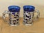 Vintage Art Deco Nude Lady Handle Cobalt Blue Glass with Crome Dragons Tankards Carousel 6