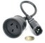 IEC Plug to NZ/AUST Socket Cable-assembly - 300mm 3 Core 10 Amp 250Vac Black Carousel 3