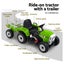Rigo Kids Ride On Car Tractor Trailer Toy Electric Cars 12V Battery Green Kids R Carousel 4
