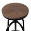 Artiss Set Of 2 Bar Stool Round Seat Wood Metal - Black And Brown Carousel 5