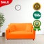 Anyseat 3 Seater Sofa Cover Plain Orange Style and Protection For Living Room... Carousel 2