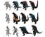 kids toys dinosaur mini Godzilla and kingkong figures cake decoration Carousel 10