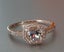 BEAUTIFUL 100% NATURAL MORGANITE & DIAMOND 14K SOLID ROSE GOLD RING Carousel 1