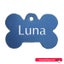 Pet Name Tag - "Luna" - Blue Bone Carousel 1