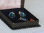 Vintage 50s Boxed Set Crystal Statement Earrings & Pendant in Vitrail Peacock Carousel 5