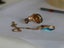 Vintage 50s Boxed Set Crystal Statement Earrings & Pendant in Vitrail Peacock Carousel 6