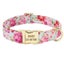 Personalized Dog Collar Nylon Floral Print with Engraved Name & Number Carousel 10