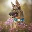 Personalized Dog Collar Nylon Floral Print with Engraved Name & Number Carousel 11