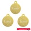 Pet Name Tag - "Luna" - Small Golden Circle 3pk Carousel 1