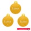 Pet Name Tag - "Luna" - Large Orange Circle 3pk Carousel 1