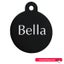 Pet Name Tag - "Bella" - Black Circle Carousel 1
