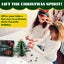 Mini Christmas Tree Toy Set Wooden Christmas Desktop Decoration Carousel 4