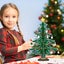 Mini Christmas Tree Toy Set Wooden Christmas Desktop Decoration Carousel 5