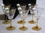 Rare Set of 8 Iridescense Sherry Glasses Carousel 4