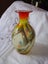 Yellow Hand blown Art Glass Vase Carousel 1