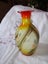 Yellow Hand blown Art Glass Vase Carousel 2