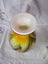 Yellow Hand blown Art Glass Vase Carousel 4