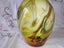 Yellow Hand blown Art Glass Vase Carousel 5