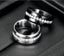 Sale! Men or Women's Brushed Stainless Steel Black Zircon Ring 10 Carousel 1