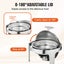 New 2-Pack Round Roll Top Chafing Dish Set with Full-Size 6Qt Pan Fuel Holder Carousel 4