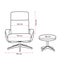 Buro Maya Recliner Armchair plus Footrest Ottoman Carousel 8