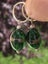 Stunning Silver Hoop Earrings w/ Green Beads - 571 Carousel 3