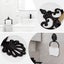 Vintage Toilet Paper Holder and Towel Ring Set Cast Iron Carousel 13