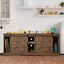 TV Kitchen Console Table Dining Cabinet Stand Farmhouse Entertainment Unit Bench Carousel 5