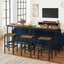 3 PCS Bar Table Set 2 Chairs Stools Kitchen Dining Height Counter Vintage Brown Carousel 11