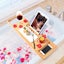 Bamboo Bath Caddy Over Tub Storage Organiser Carousel 4